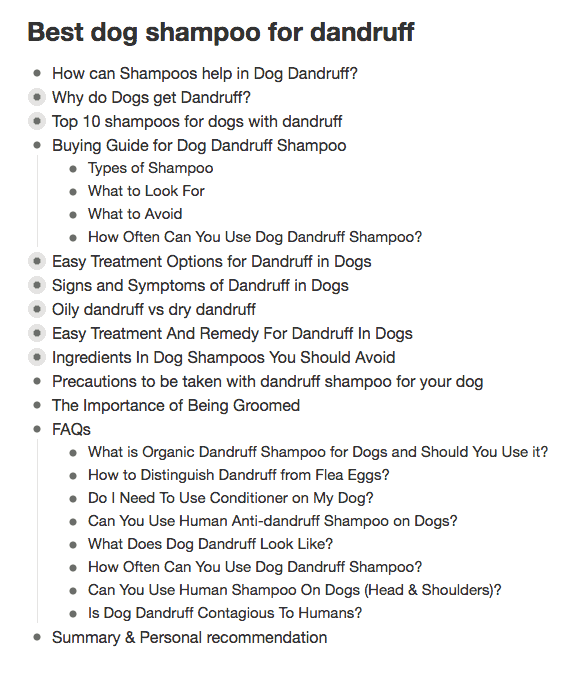 Workflowy outline for article