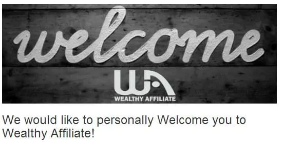 wealthy affiliate welcome