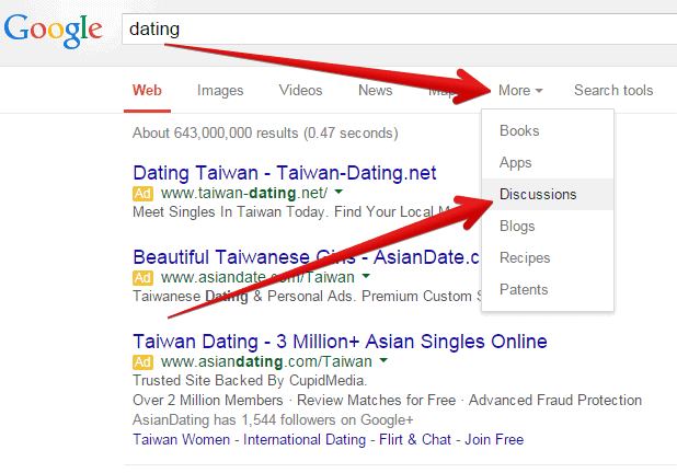 After you've added the Chrome extension, you'll be able to filter for forums