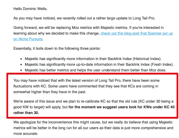 LTP Update