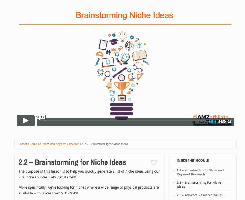 Each lesson is a video and text lesson.